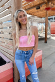 Cotton Candy Pink Tube Top- FINAL SALE