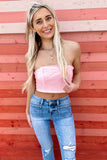 Cotton Candy Pink Tube Top- FINAL SALE