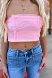 Cotton Candy Pink Tube Top- FINAL SALE