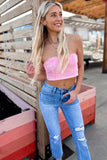 Cotton Candy Pink Tube Top- FINAL SALE