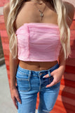 Cotton Candy Pink Tube Top- FINAL SALE