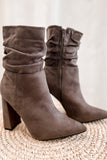 Harper Rouched Taupe Bootie