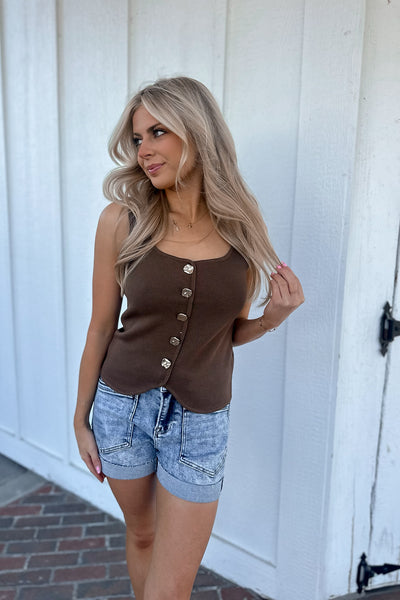 Espresso Light Weight Vest - Brown