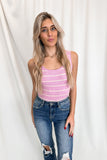 Sami Stripe Bodysuit Pink/Cream