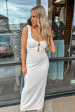 Poppy Knit Maxi Dress Cream