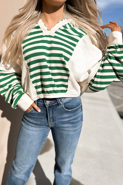 Clover Stripe Top Green/Cream