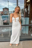 Poppy Knit Maxi Dress Cream