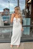 Poppy Knit Maxi Dress Cream