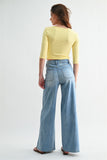 Tessa Mica High Rise Wide Leg Jeans- Link Water