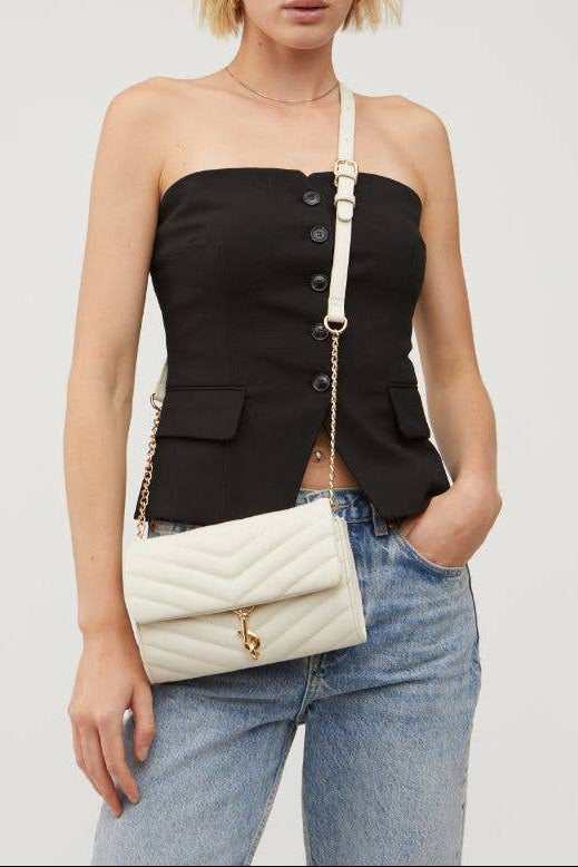 Nanci Crossbody: Oatmilk