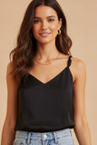 Cord Detail Tank- Black