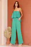 Bella Strapless Jumpsuit- Green