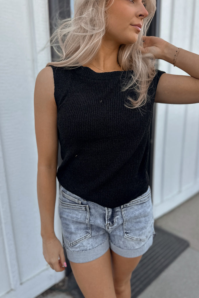 Loren Off Shoulder Sweater - Black