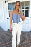 Blue Bird Strapless Corset Top - FINAL SALE