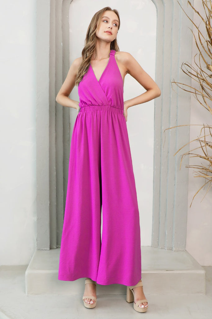Maddie Crepe Jumpsuit- Orchid