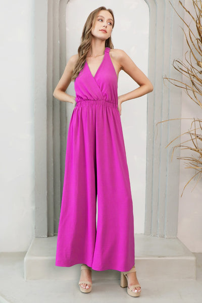 Maddie Crepe Jumpsuit- Orchid