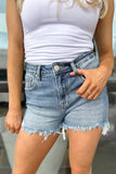 Jess Frayed Denim Shorts Medium