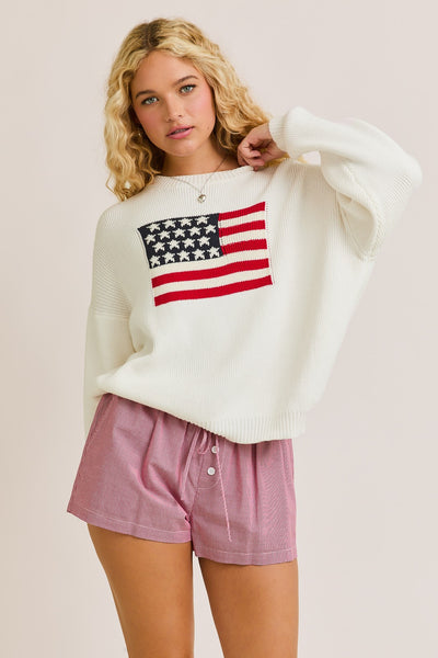 Flag Sweater- Ivory