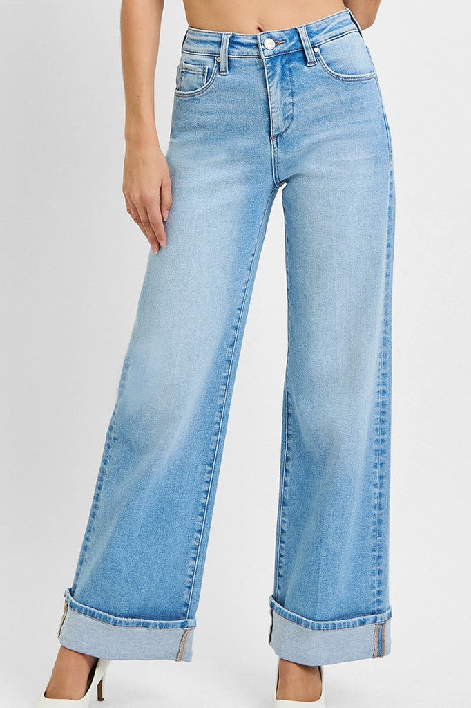 Alyssah Risen High Rise Cuffed Jean Light