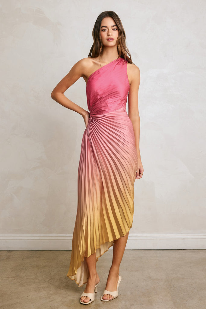 Lily Garden Ombre Pleated Dress