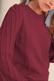 Wine Bell Sleeve Top