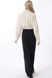 Business Jumpsuit- Ivory/Black