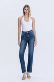 Vervet High Rise Full Lengt Straight Jeans- Dark