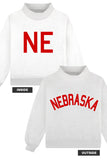 Reversible Ne or Nebraska Sweatshirt- Grey