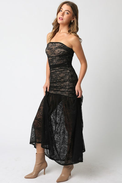Sheer Bliss Short/Long Maxi- Black