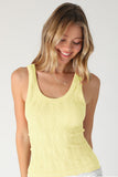 Textured One Size Tank- Pale Banana