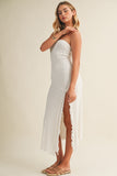 Dalia Lace Midi Dress - White
