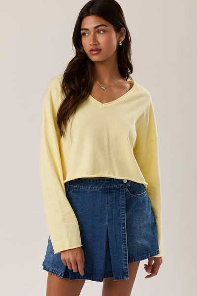 Magnolia Drop Shoulder Sweater - Butter