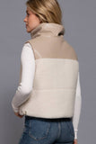 Reversible Faux Reverse Vest- Ivory/Oat
