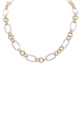 Mixed Round & Clip Link Necklace