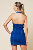 Mackenzie Halter Denim Mini Dress