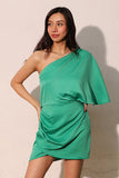 Jocelyn One Sleeve Dress- Green