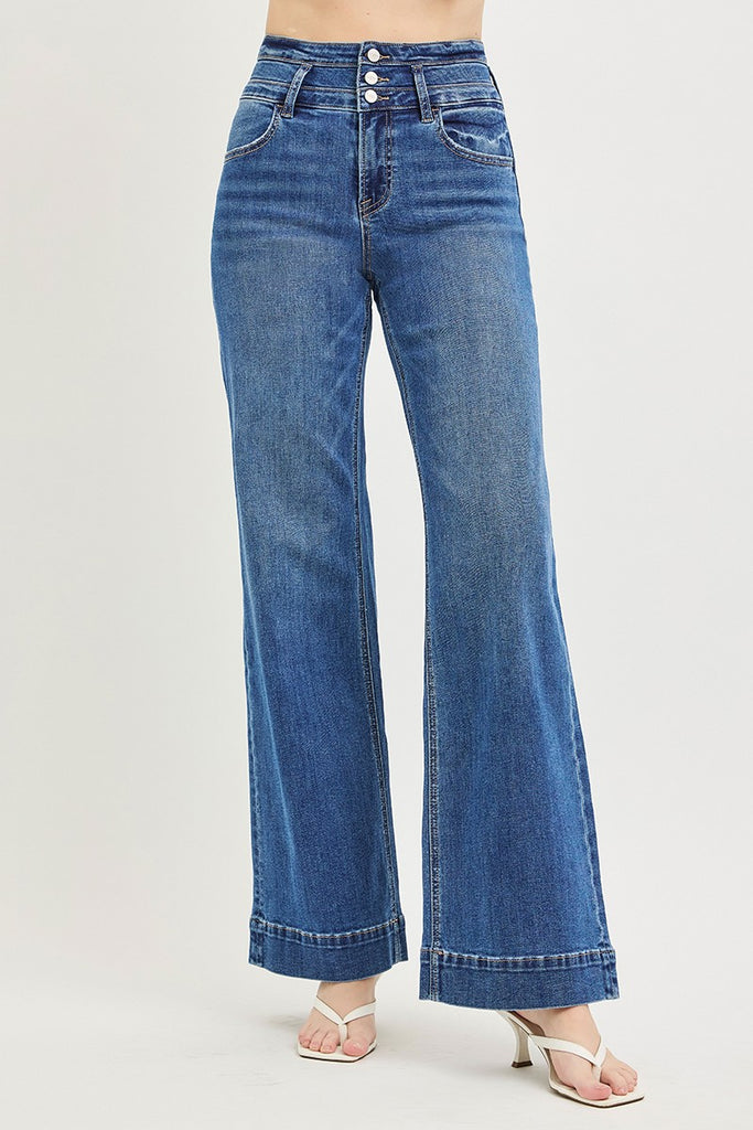 Risen Band Detail Wide Leg