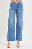 Double Waist Risen Wide Leg Jean