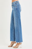 Double Waist Risen Wide Leg Jean
