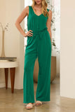 Modal Knit Jumpsuit- Green