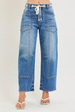 Slouchy Risen Crop Barrel Jean