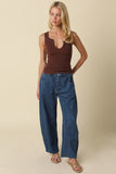 Coco Notch Tank- Brown