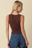 Coco Notch Tank- Brown