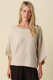 Laurie One Shoulder Sweater- Oatmeal