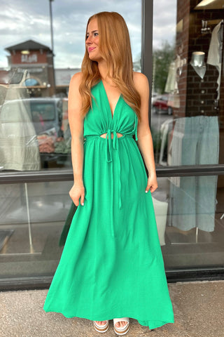 Spring Green Halter Jumpsuit