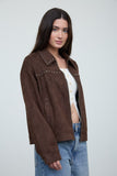 Brown Suede Stud Jacket