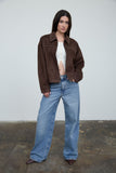 Brown Suede Stud Jacket