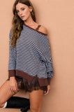 The Mable Stripe Knit - Brown/Blue