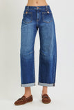 Risen Slouchy Crop Barrel Jean