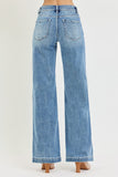 Risen Seam Detail Mid Rise Wide Leg